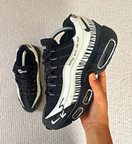 Nike air max black - nike, black/white